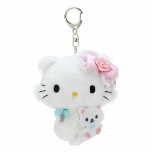 Hello Kitty Charmmy Kitty Plush Mascot Keychain White | USA_HK30587