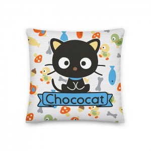 Hello Kitty Chococat Fish & Acorns 18" Square Pillow Multicolor | USA_HK65234