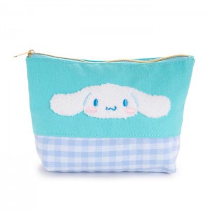 Hello Kitty Cinnamoroll Chenille Gingham Zipper Blue | USA_HK28414