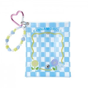 Hello Kitty Cinnamoroll Clear Snap Mini Pouch (Pastel Check Series) Blue | USA_HK26071