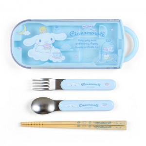 Hello Kitty Cinnamoroll Everyday Utensil Set Trio Blue | USA_HK83714