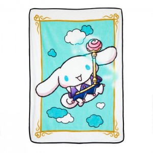 Hello Kitty Cinnamoroll Magic Wand Throw Blanket Blue | USA_HK82348