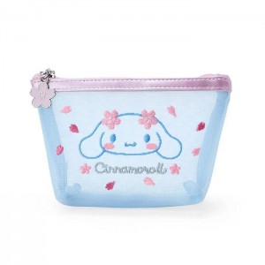 Hello Kitty Cinnamoroll Mesh Zipper (Pink Sakura Series) Blue | USA_HK17630