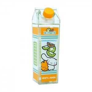 Hello Kitty Cinnamoroll Milk Carton Water Bottle (Orange & Kiwi) Green | USA_HK38338
