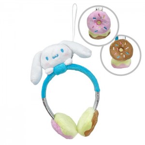 Hello Kitty Cinnamoroll Plush Headphones Bag Charm White / Blue | USA_HK11269