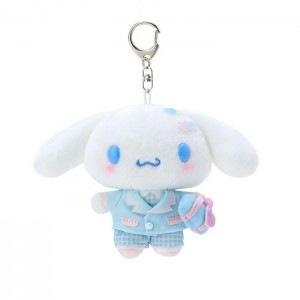 Hello Kitty Cinnamoroll Plush Mascot Keychain (Sanrio Academy Series) White / Blue | USA_HK78445