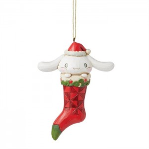 Hello Kitty Cinnamoroll Stocking Hanging Ornament (Jim Shore Sanrio Collection) Red | USA_HK78619