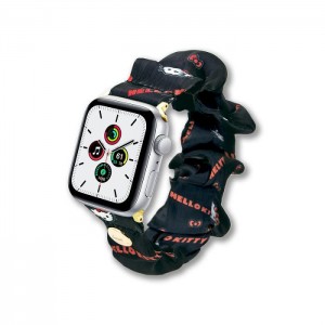 Hello Kitty Classic Hello Kitty x Sonix Scrunchie Apple Watch Band (Black) Black | USA_HK51058