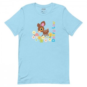 Hello Kitty Deery-Lou Floral Meadow Tee Black / White / Blue | USA_HK35614