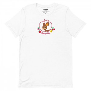 Hello Kitty Deery-Lou Sweet Apple Tee Black / White / Grey | USA_HK26929