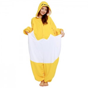 Hello Kitty Gudetama Kigurumi Onesie Yellow | USA_HK99370
