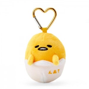 Hello Kitty Gudetama Plush Mascot All My Heart Keychain Yellow / White | USA_HK86776