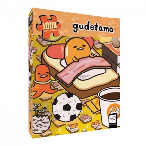 Hello Kitty Gudetama Work From Bed 1000-pc Puzzle Yellow | USA_HK88133