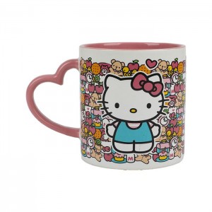 Hello Kitty Hello Kitty 16oz Heart Handle Ceramic Mug Multicolor | USA_HK42625