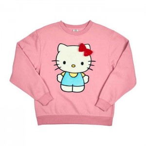 Hello Kitty Hello Kitty 3D Bow Oversized Pink Sweatshirt Pink | USA_HK86015