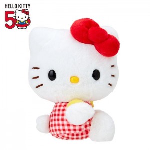 Hello Kitty Hello Kitty 50th Anniv. Plush Mascot (Red Gingham) Red | USA_HK74052