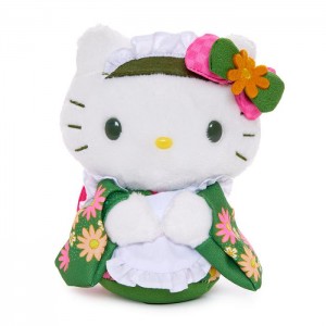 Hello Kitty Hello Kitty 6" Bean Doll Plush (Matcha Sweets Series) Red / Green | USA_HK44442