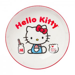 Hello Kitty Hello Kitty Ceramic Dinner Bowl (Classic Milk Bottle) Red | USA_HK27139