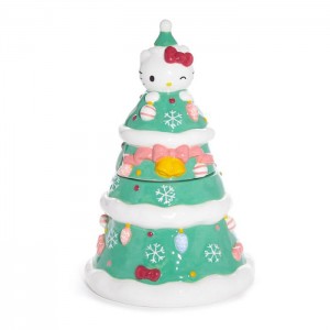 Hello Kitty Hello Kitty Ceramic Holiday Tree Cookie Jar Green | USA_HK23566