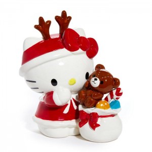 Hello Kitty Hello Kitty Ceramic Holiday Teddy Bear Figurine Red | USA_HK78434