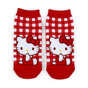 Hello Kitty Hello Kitty Checkered Ankle Socks Red | USA_HK32686