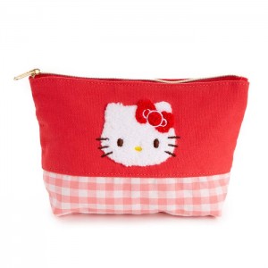 Hello Kitty Hello Kitty Chenille Gingham Zipper Red | USA_HK75428