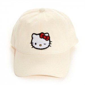 Hello Kitty Hello Kitty Chenille Patch Cap White | USA_HK83948
