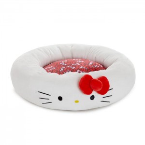 Hello Kitty Hello Kitty Classic Pet Bolster Bed (Small) Red / White | USA_HK38271