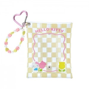 Hello Kitty Hello Kitty Clear Snap Mini Pouch (Pastel Check Series) Yellow | USA_HK40014