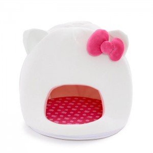 Hello Kitty Hello Kitty Covered Pet Cave Bed White / Pink | USA_HK69002