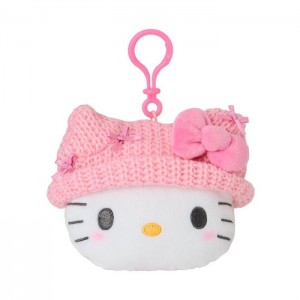 Hello Kitty Hello Kitty Cozy Cap Mascot Clip Pouch Pink / White | USA_HK25934