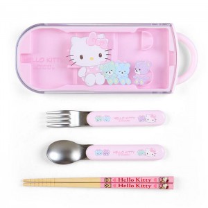 Hello Kitty Hello Kitty Everyday Utensil Set Trio Pink | USA_HK27526