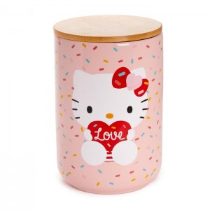 Hello Kitty Hello Kitty Holding Heart Ceramic Cookie Jar Pink | USA_HK39328