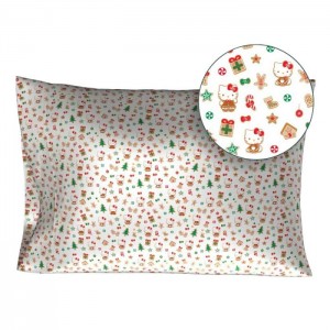 Hello Kitty Hello Kitty Holiday Satin Pillowcase Red / Green | USA_HK10813