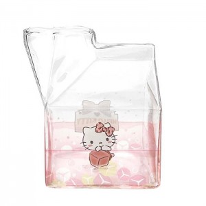 Hello Kitty Hello Kitty Kawaii Glass Milk Carton Cup Pink | USA_HK88757