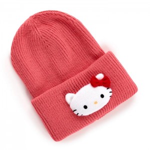 Hello Kitty Hello Kitty Knit Mascot Beanie Red | USA_HK14455