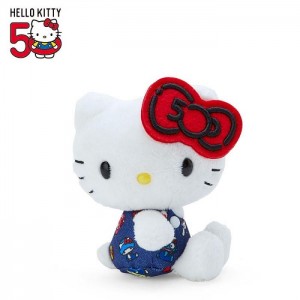Hello Kitty Hello Kitty Mascot Keychain Plush (Hello, Everyone! Series) White / Blue | USA_HK93142