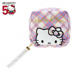 Hello Kitty Hello Kitty Mini Zipper (Hello Kitty Dress Tartan Series) Purple | USA_HK14331