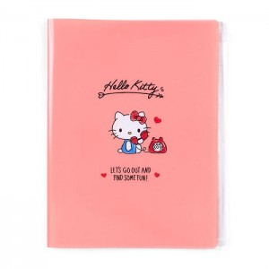 Hello Kitty Hello Kitty Multi-Pocket File Folder Pink | USA_HK10523