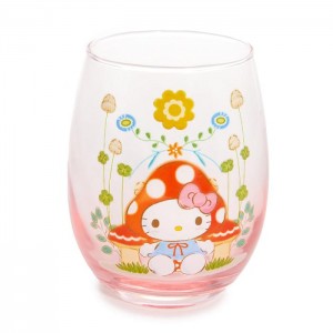 Hello Kitty Hello Kitty Mushroom Glass Tumbler Pink | USA_HK12853
