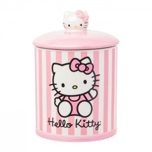 Hello Kitty Hello Kitty Pink Stripe Ceramic Storage Jar Pink | USA_HK69711