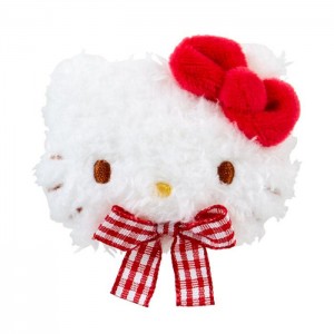Hello Kitty Hello Kitty Plush Hair Clip (Gingham Bow) White | USA_HK43956