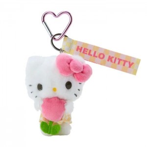 Hello Kitty Hello Kitty Plush Mascot Keychain (Pastel Check Series) Pink | USA_HK64157