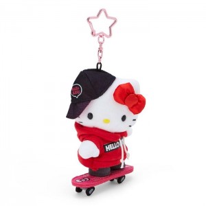 Hello Kitty Hello Kitty Plush Mascot Keychain (Sk8r Squad Series) Red | USA_HK32732