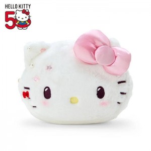 Hello Kitty Hello Kitty Plush Zipper (50th Anniv. The Future In Our Eyes) White | USA_HK86481