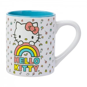 Hello Kitty Hello Kitty Rainbow Glitter Ceramic Mug Blue | USA_HK67308