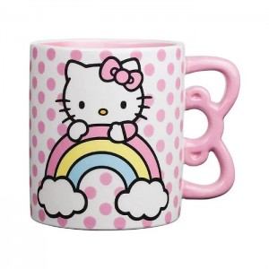 Hello Kitty Hello Kitty Sculpted Bow & Rainbow Ceramic Mug Pink | USA_HK62456