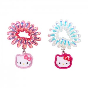 Hello Kitty Hello Kitty Spiral Hair Ties (Set of 2) Purple / Blue | USA_HK12730