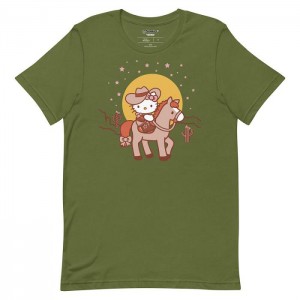 Hello Kitty Hello Kitty Wild West Tee Olive | USA_HK31063