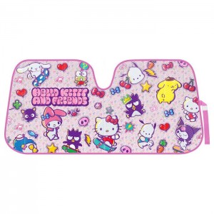 Hello Kitty Hello Kitty and Friends Car Sun Shade (Kawaii Fun) Pink | USA_HK13298